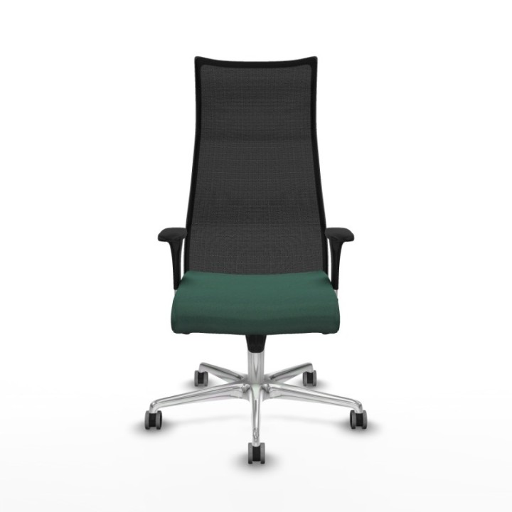 Albacete malla sincro malla negra bali verde botella brazos 1D base aluminio ruedas 65mm engomadas