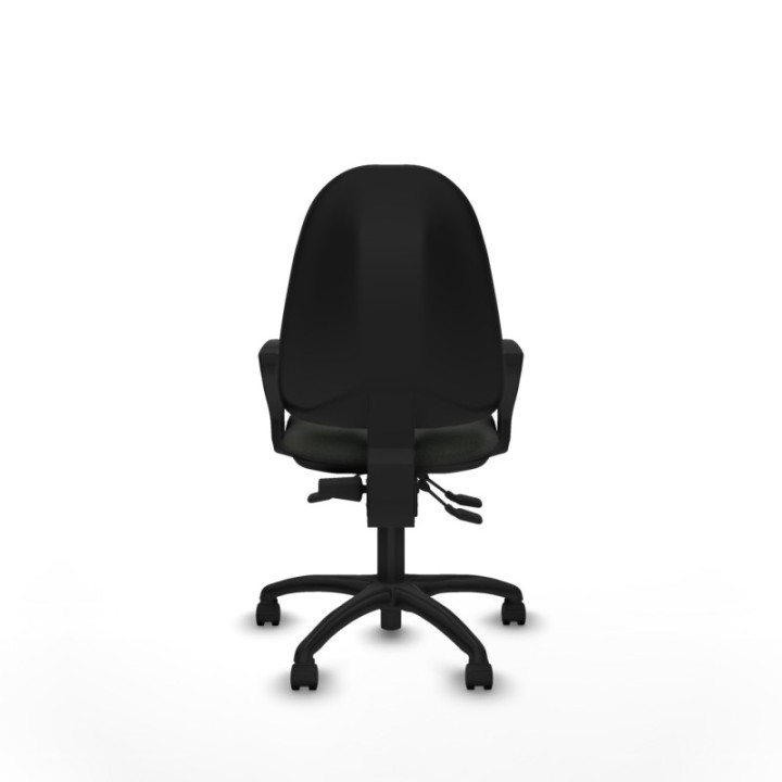 Algarra AS bali negro brazos fijos base poliamida ruedas nailon 50mm