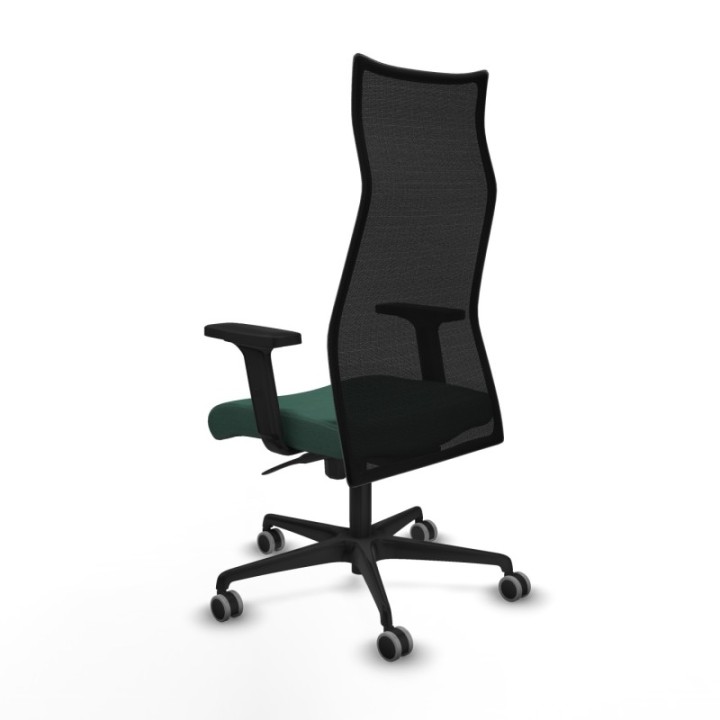 Albacete malla sincro malla negra bali verde botella brazos 2D base nailon ruedas 65mm engomadas