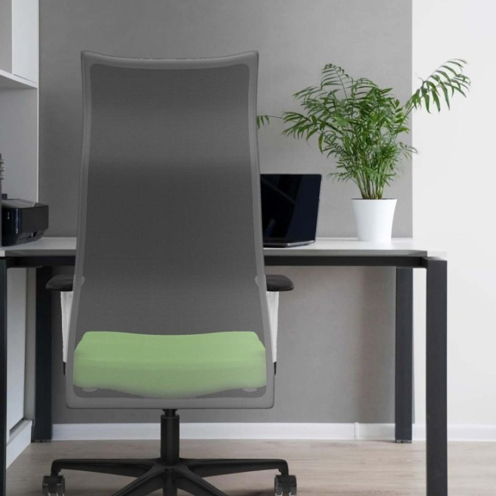 Albacete malla sincro malla negra bali verde petroleo brazos blancos base nailon ruedas 65 mm nailon