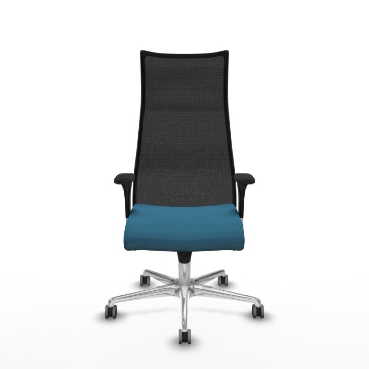 Albacete malla sincro malla negra bali verde petroleo brazos 1D base aluminio ruedas 65mm engomadas