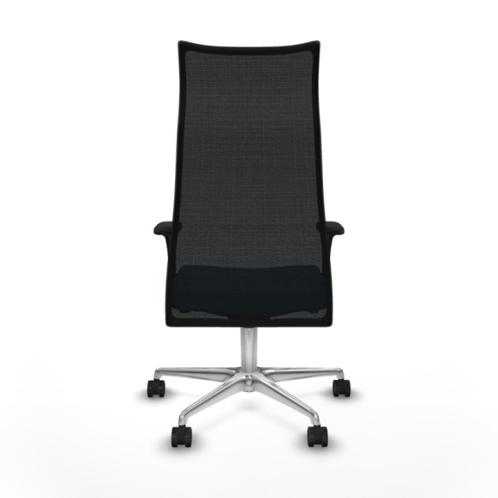 Albacete malla sincro malla negra bali verde petroleo brazos 1D base aluminio ruedas 65 mm nailon