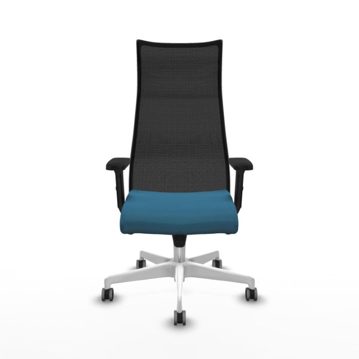 Albacete malla sincro malla negra bali verde petroleo brazos 2D base blanca ruedas 65mm engomadas