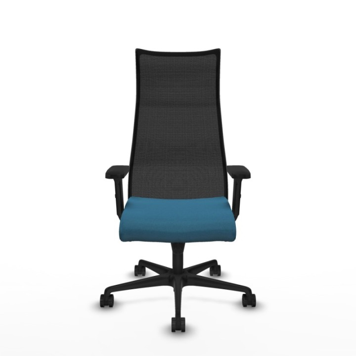 Albacete malla sincro malla negra bali verde petroleo brazos 2D base nailon ruedas 65 mm nailon