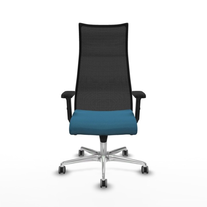 Albacete malla sincro malla negra bali verde petroleo brazos 2D base aluminio ruedas 65mm engomadas