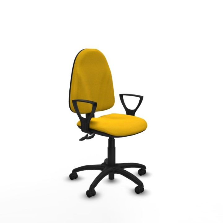 Algarra CPDM bali amarillo brazos fijos base poliamida ruedas autofrenantes 50mm