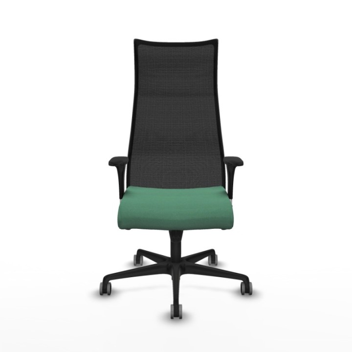 Albacete malla sincro malla negra bali verde esmeralda brazos 1D base nailon ruedas 65mm engomadas