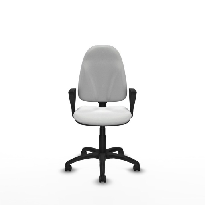 Algarra CPDM bali blanco brazos fijos base poliamida ruedas autofrenantes 50mm