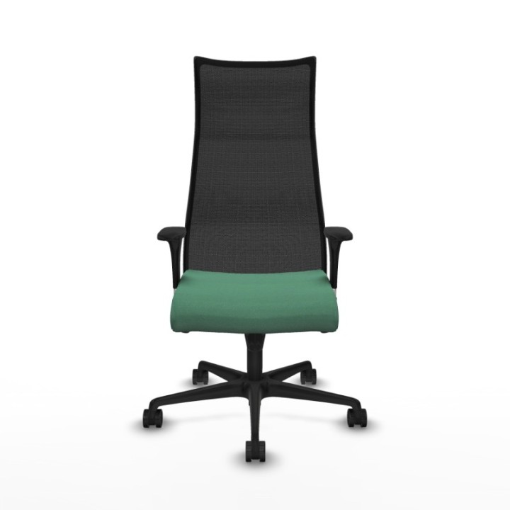 Albacete malla sincro malla negra bali verde esmeralda brazos 1D base nailon ruedas 65 mm nailon