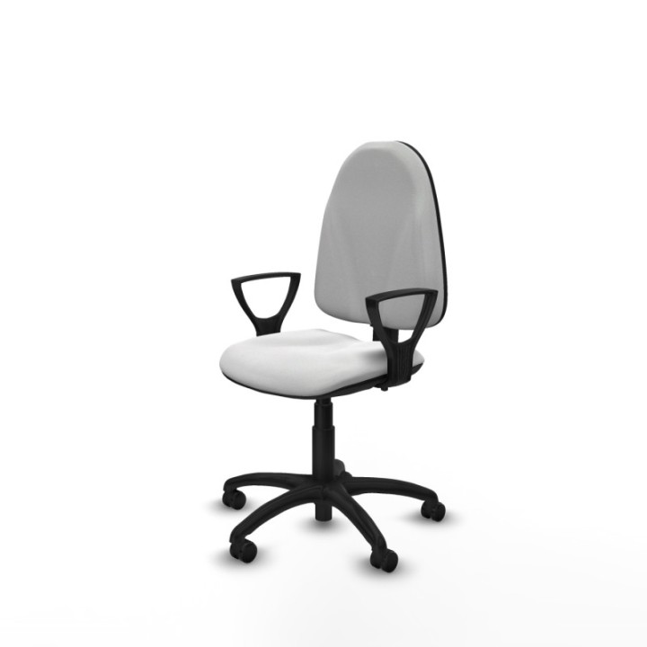 Algarra CPDM bali blanco brazos fijos base poliamida ruedas autofrenantes 50mm