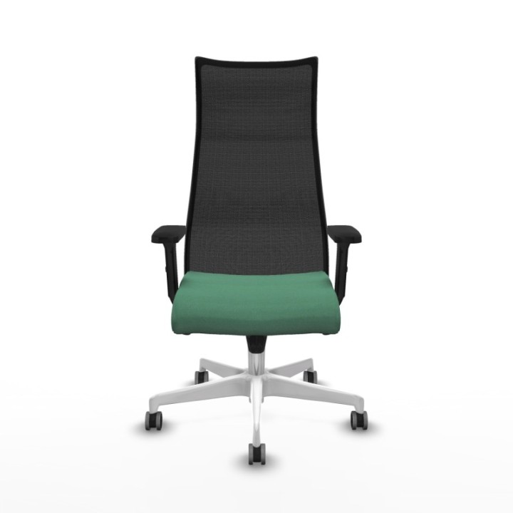 Albacete malla sincro malla negra bali verde esmeralda brazos 2D base blanca ruedas 65mm engomadas