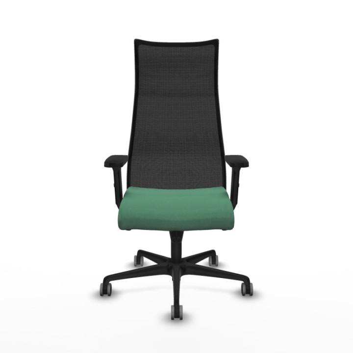 Albacete malla sincro malla negra bali verde esmeralda brazos 2D base nailon ruedas 65mm engomadas