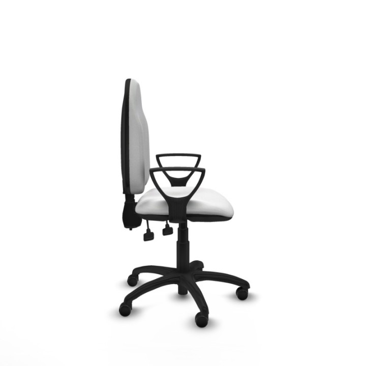 Algarra CPDM bali blanco brazos fijos base poliamida ruedas autofrenantes 50mm