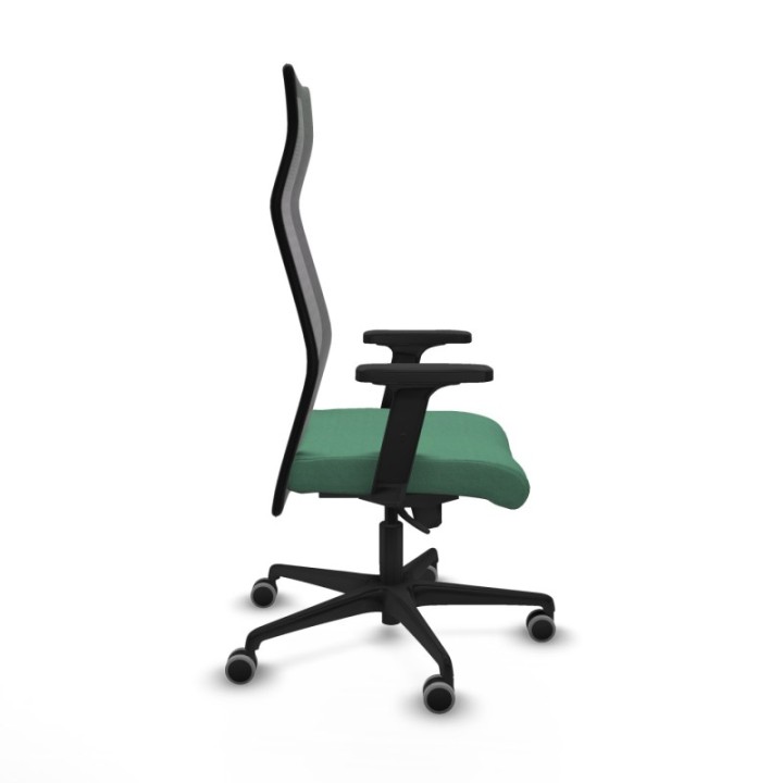 Albacete malla sincro malla negra bali verde esmeralda brazos 2D base nailon ruedas 65mm engomadas