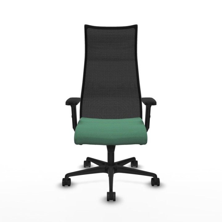 Albacete malla sincro malla negra bali verde esmeralda brazos 2D base nailon ruedas 65 mm nailon