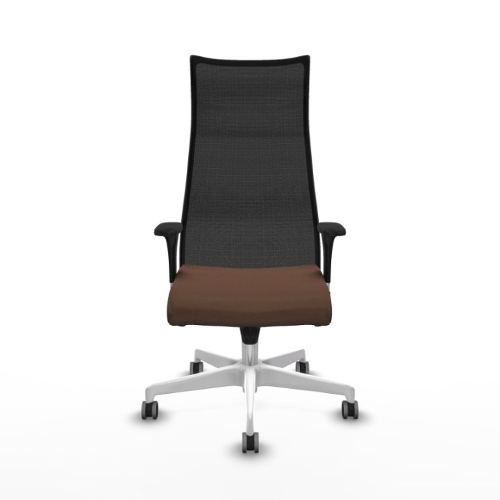 Albacete malla sincro malla negra bali marrón oscuro brazos 1D base blanca ruedas 65mm engomadas