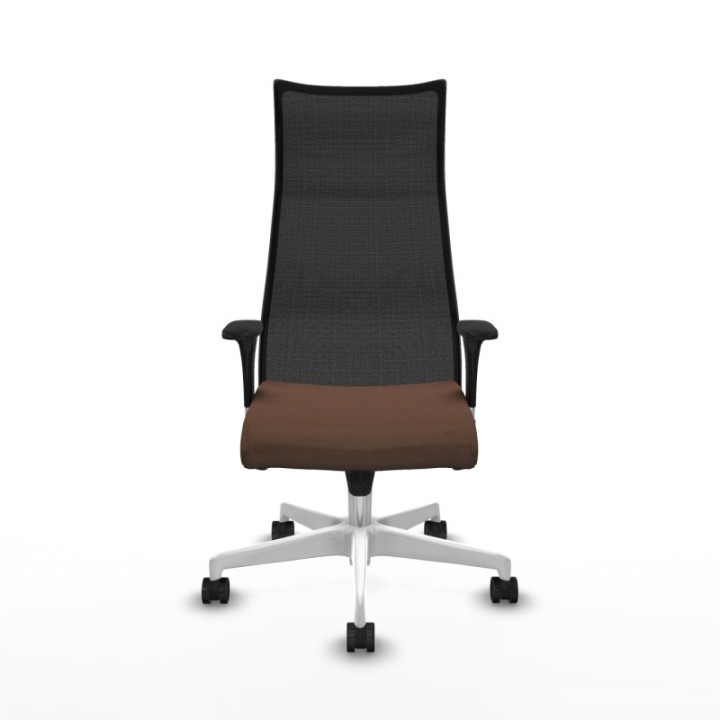 Albacete malla sincro malla negra bali marrón oscuro brazos 1D base blanca ruedas 65 mm nailon