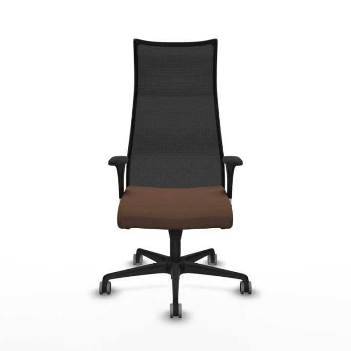 Albacete malla sincro malla negra bali marrón oscuro brazos 1D base nailon ruedas 65mm engomadas