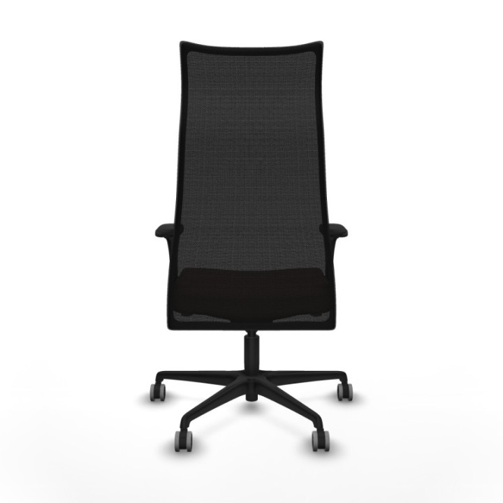 Albacete malla sincro malla negra bali marrón oscuro brazos 1D base nailon ruedas 65mm engomadas