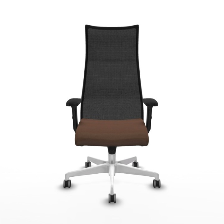 Albacete malla sincro malla negra bali marrón oscuro brazos 2D base blanca ruedas 65mm engomadas