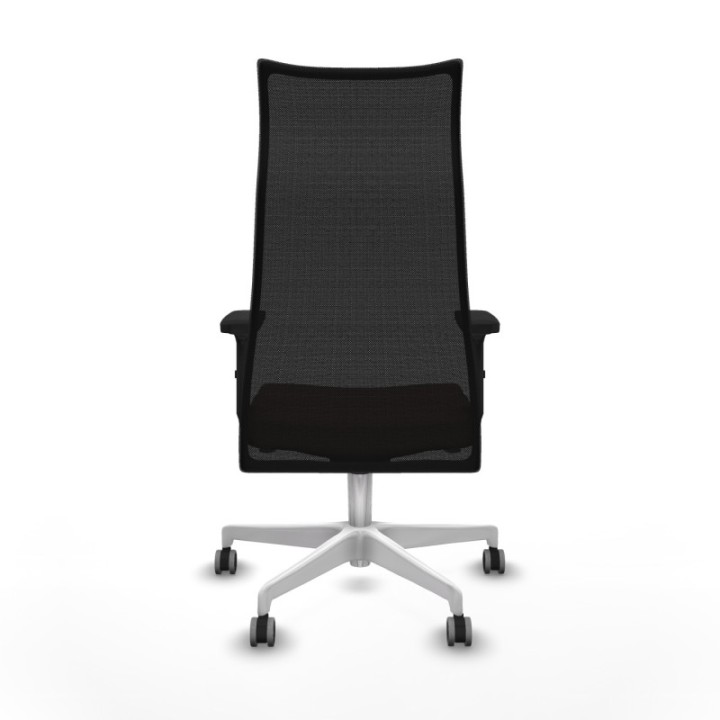 Albacete malla sincro malla negra bali marrón oscuro brazos 2D base blanca ruedas 65mm engomadas