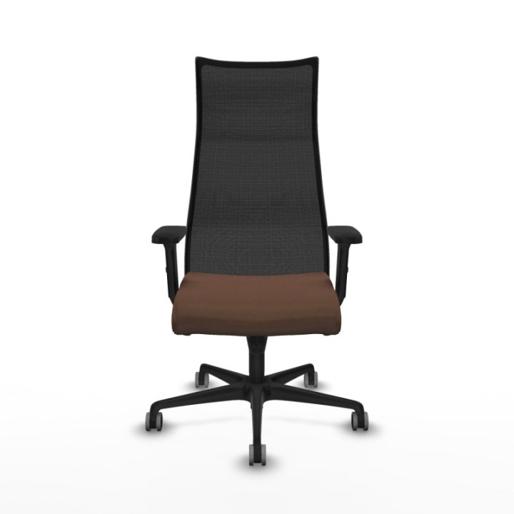 Albacete malla sincro malla negra bali marrón oscuro brazos 2D base nailon ruedas 65mm engomadas