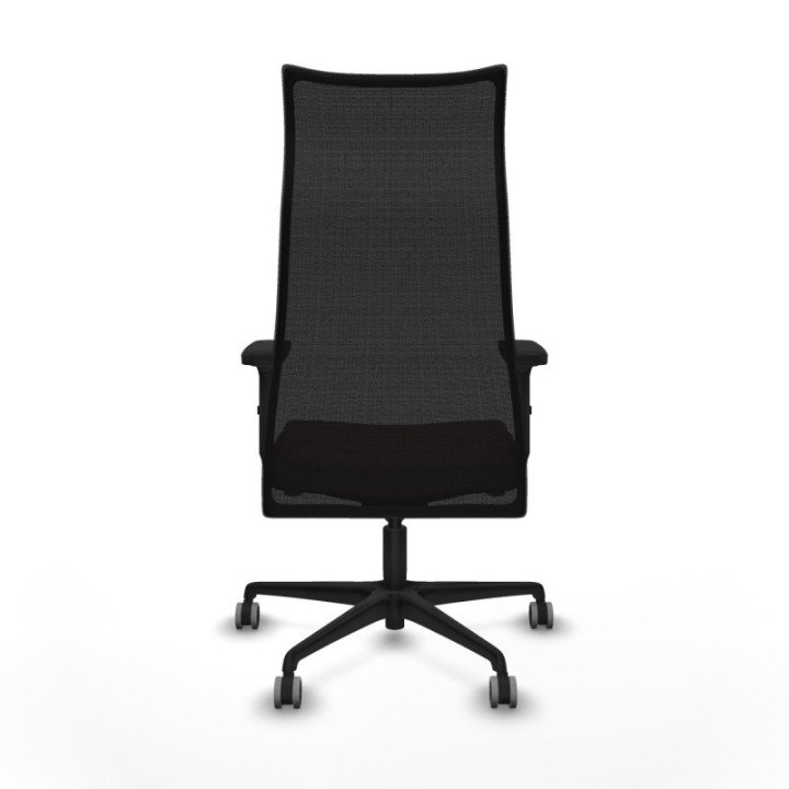 Albacete malla sincro malla negra bali marrón oscuro brazos 2D base nailon ruedas 65mm engomadas