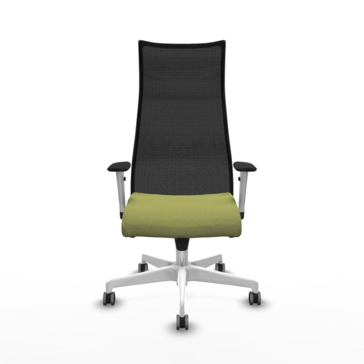 Albacete malla sincro malla negra bali verde oliva brazos blancos base blanca ruedas 65mm engomadas