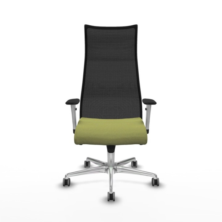 Albacete malla sincro malla negra bali verde oliva brazos blancos base aluminio ruedas 65mm engomadas