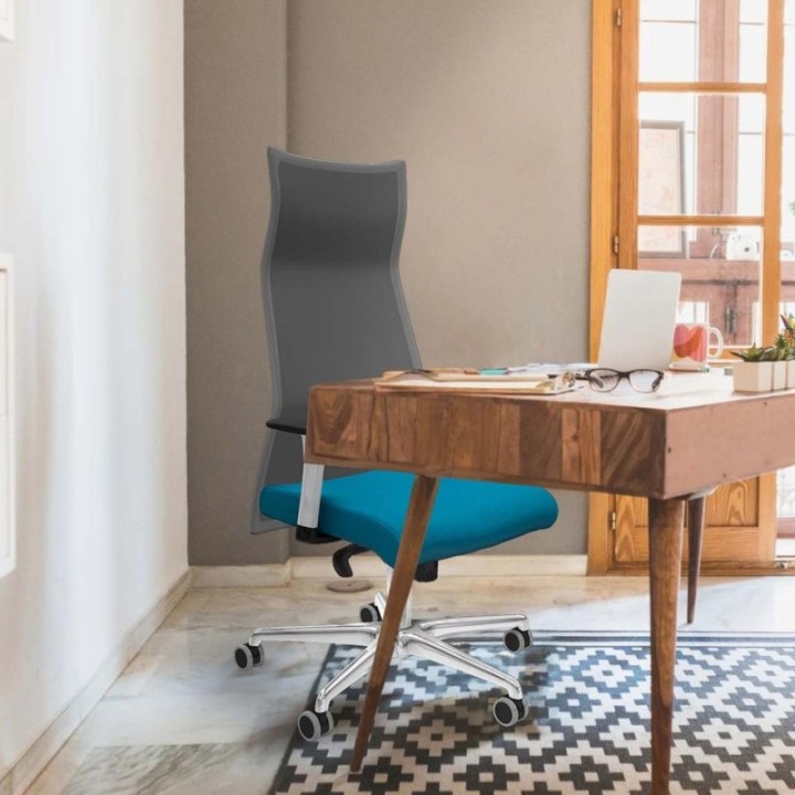 Albacete malla sincro malla negra bali verde oliva brazos blancos base aluminio ruedas 65mm engomadas