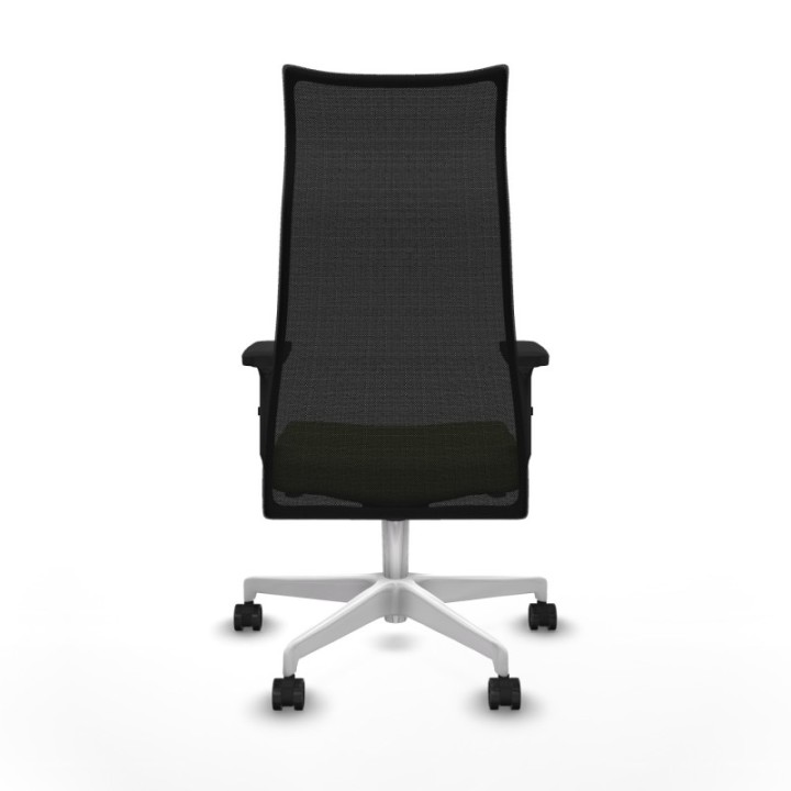 Albacete malla sincro malla negra bali verde oliva brazos 2D base blanca ruedas 65 mm nailon