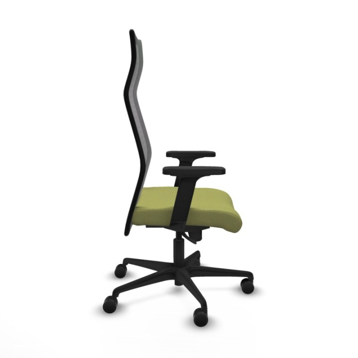 Albacete malla sincro malla negra bali verde oliva brazos 2D base nailon ruedas 65 mm nailon