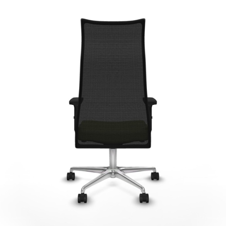 Albacete malla sincro malla negra bali verde oliva brazos 2D base aluminio ruedas 65 mm nailon