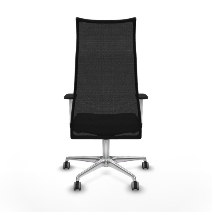 Albacete malla sincro malla negra bali gris oscuro brazos blancos base aluminio ruedas 65mm engomadas