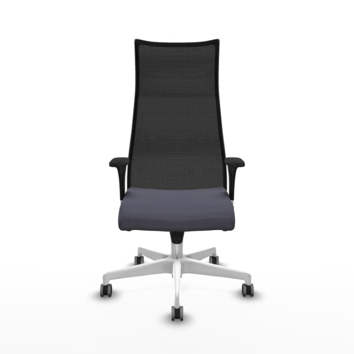 Albacete malla sincro malla negra bali gris oscuro brazos 1D base blanca ruedas 65mm engomadas