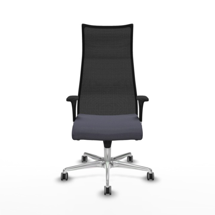 Albacete malla sincro malla negra bali gris oscuro brazos 1D base aluminio ruedas 65mm engomadas