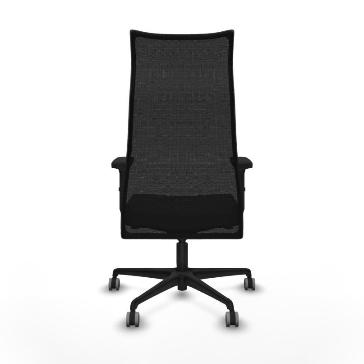 Albacete malla sincro malla negra bali gris oscuro brazos 2D base nailon ruedas 65mm engomadas