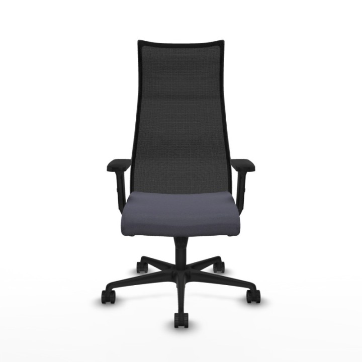 Albacete malla sincro malla negra bali gris oscuro brazos 2D base nailon ruedas 65 mm nailon