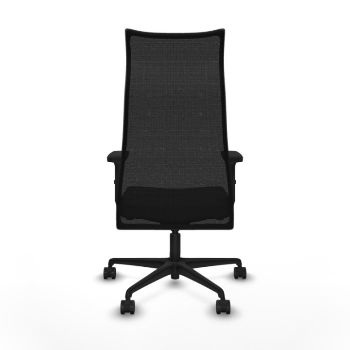 Albacete malla sincro malla negra bali gris oscuro brazos 2D base nailon ruedas 65 mm nailon