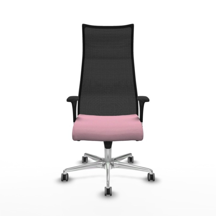 Albacete malla sincro malla negra bali rosa brazos 1D base aluminio ruedas 65mm engomadas