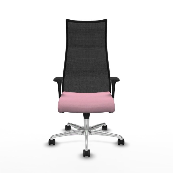 Albacete malla sincro malla negra bali rosa brazos 1D base aluminio ruedas 65 mm nailon