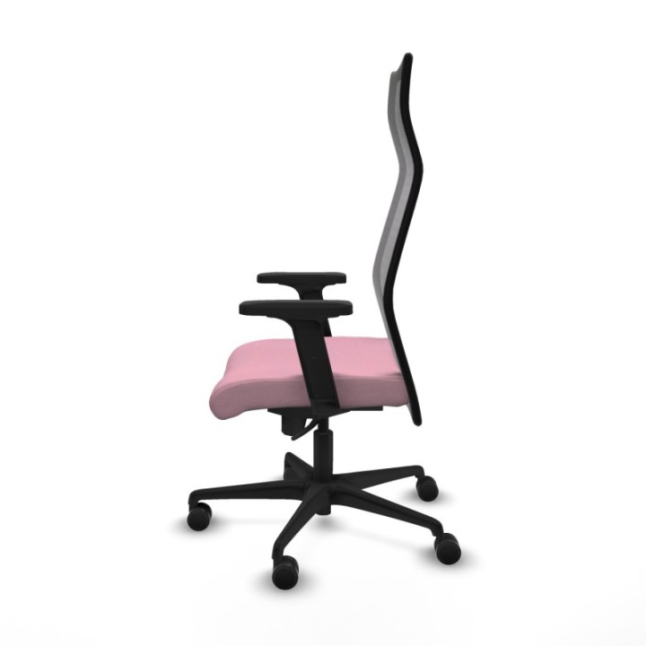 Albacete malla sincro malla negra bali rosa brazos 2D base nailon ruedas 65 mm nailon