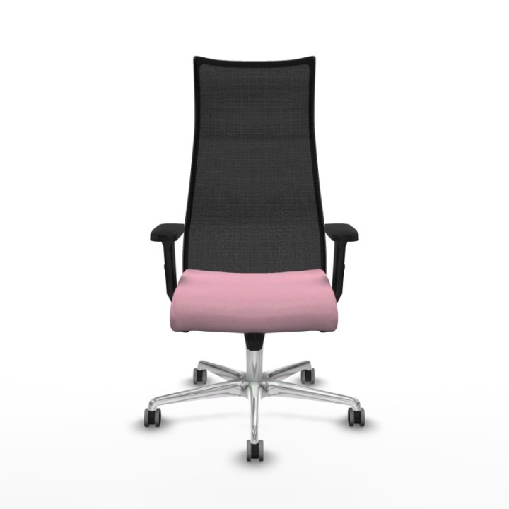 Albacete malla sincro malla negra bali rosa brazos 2D base aluminio ruedas 65mm engomadas