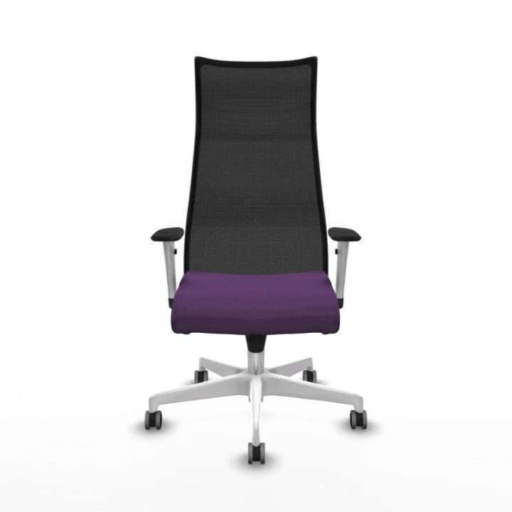 Albacete malla sincro malla negra bali morado brazos blancos base blanca ruedas 65mm engomadas