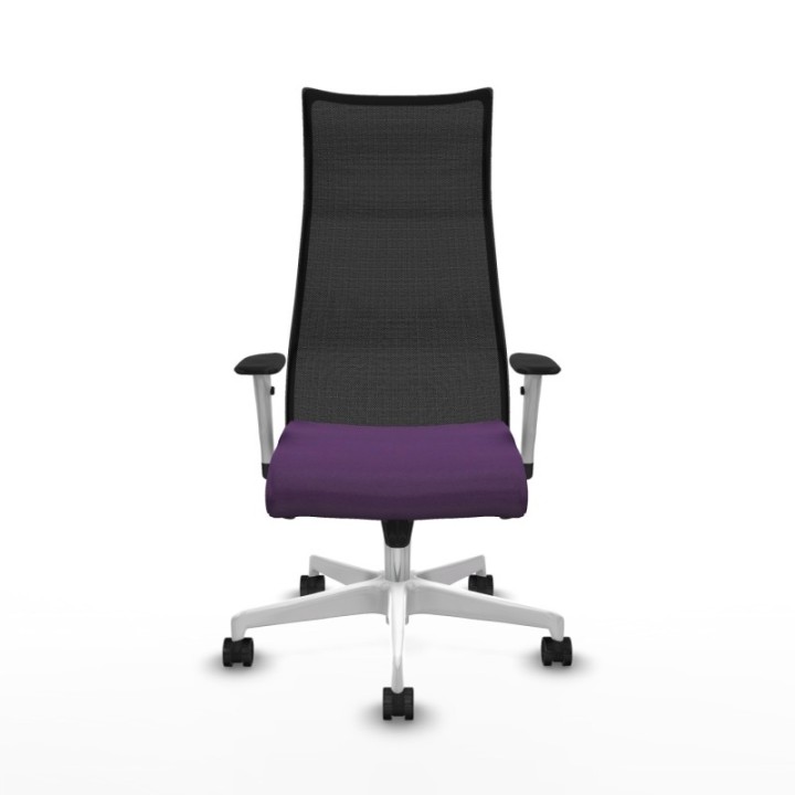 Albacete malla sincro malla negra bali morado brazos blancos base blanca ruedas 65 mm nailon