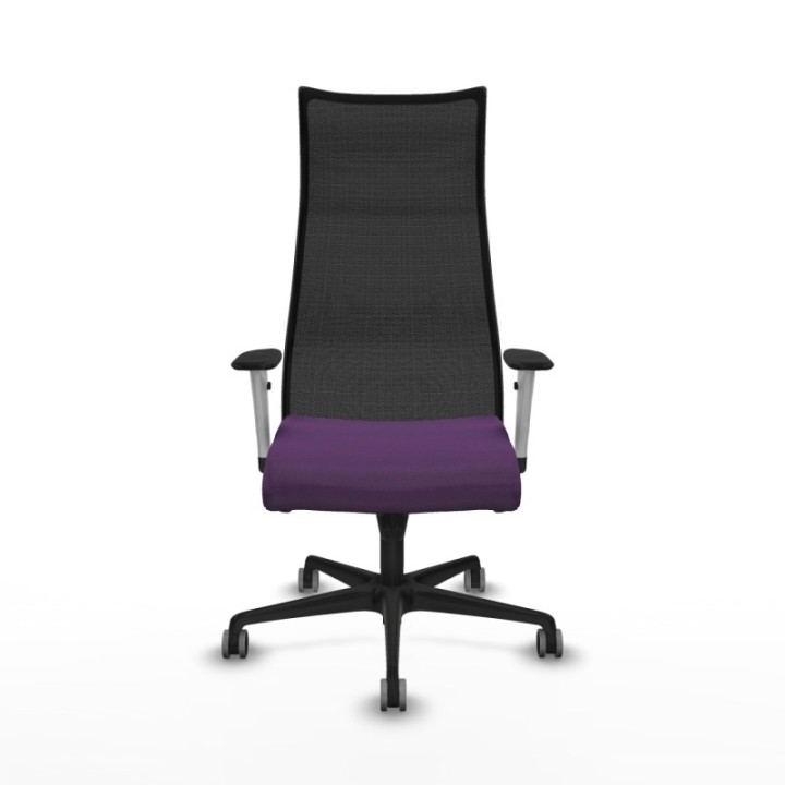 Albacete malla sincro malla negra bali morado brazos blancos base nailon ruedas 65mm engomadas