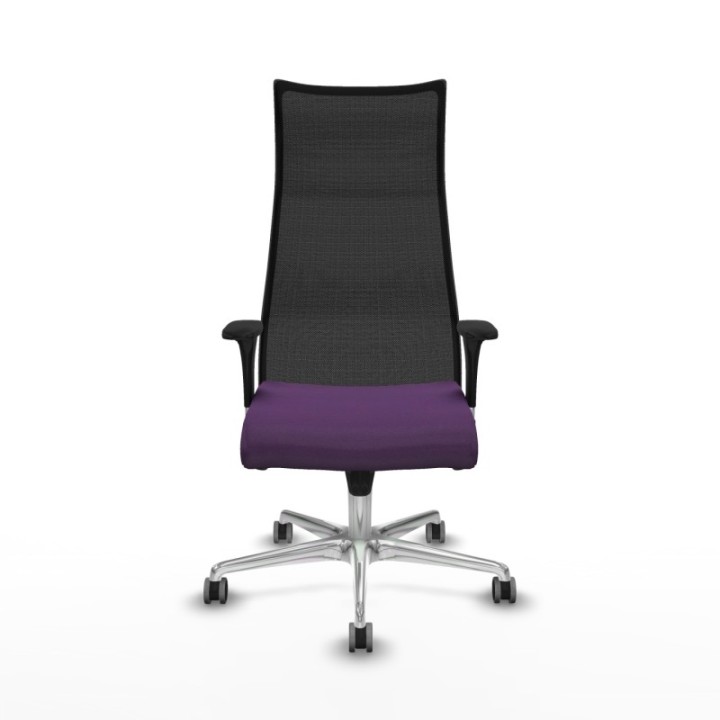 Albacete malla sincro malla negra bali morado brazos 1D base aluminio ruedas 65mm engomadas