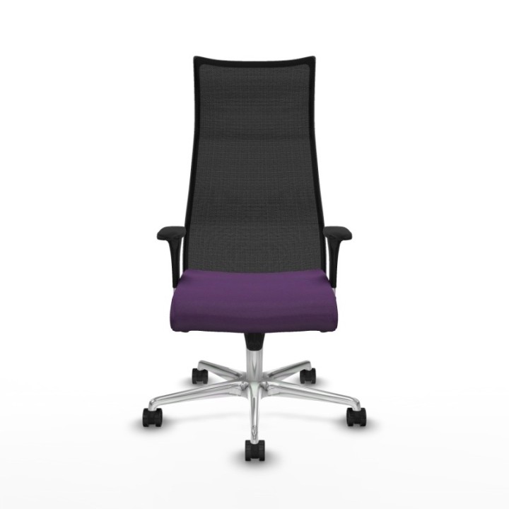 Albacete malla sincro malla negra bali morado brazos 1D base aluminio ruedas 65 mm nailon