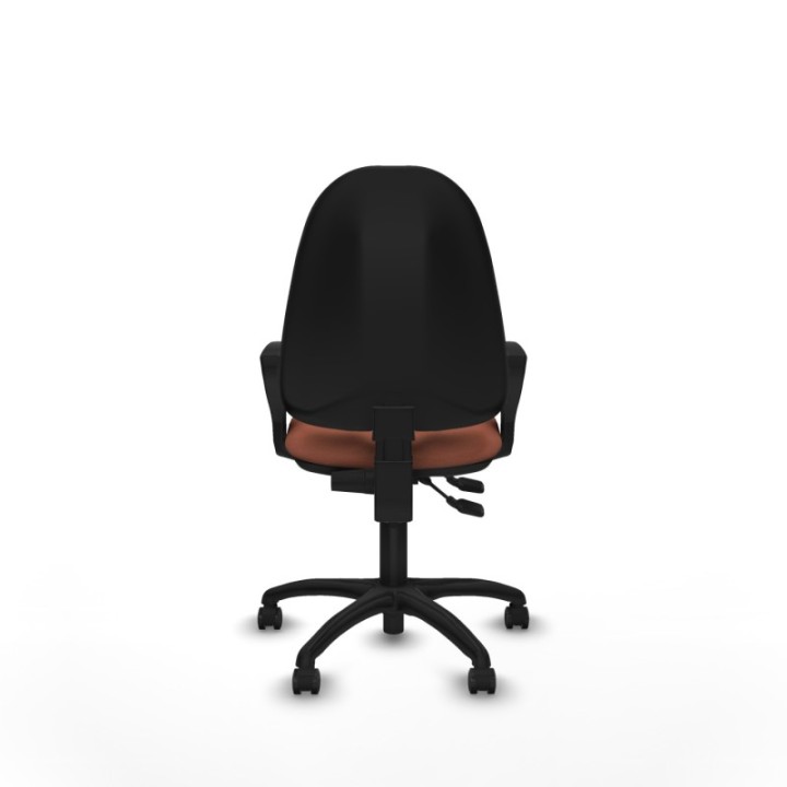 Algarra CPDM bali marrón brazos fijos base poliamida ruedas autofrenantes 50mm