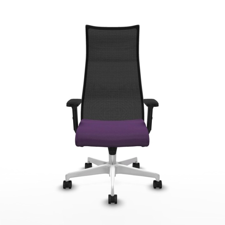 Albacete malla sincro malla negra bali morado brazos 2D base blanca ruedas 65 mm nailon